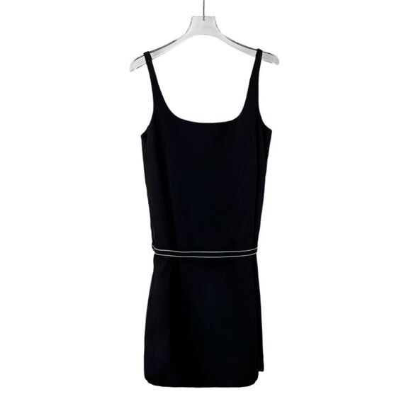 Prada Black Re-Nylon Belted Mini Dress Size 40 With Triangular Logo Label & Pock - Picture 8 of 8
